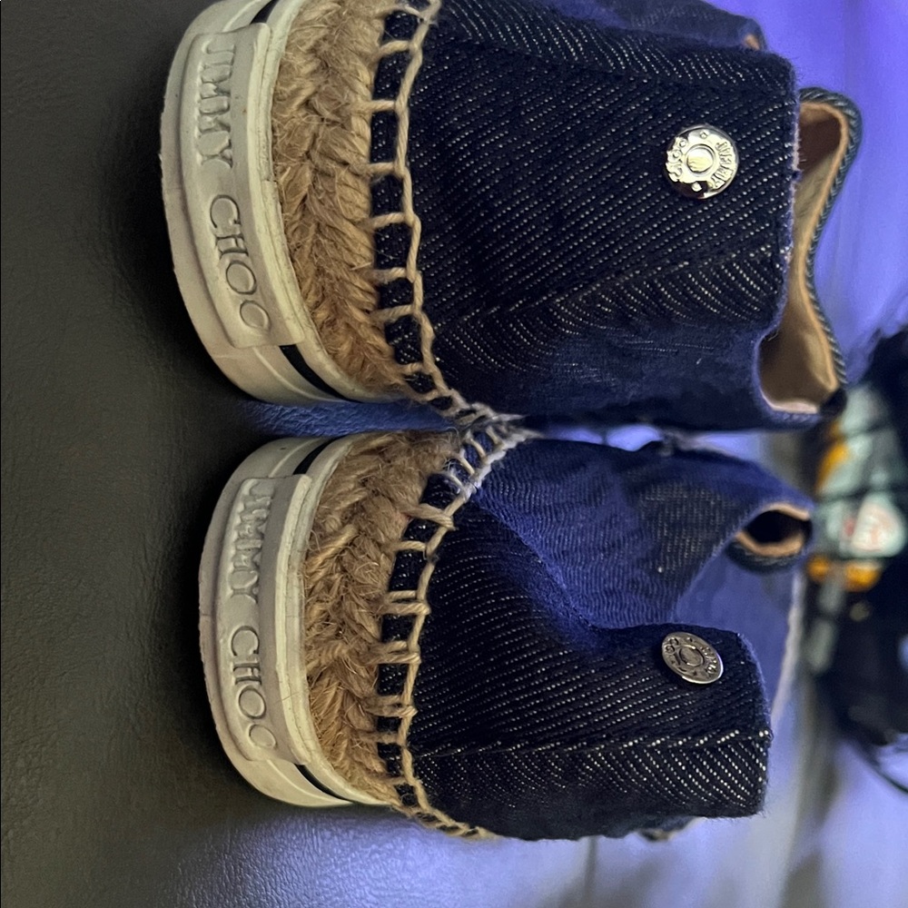 Jimmy Choo Kids Black Espadrille Sneakers
